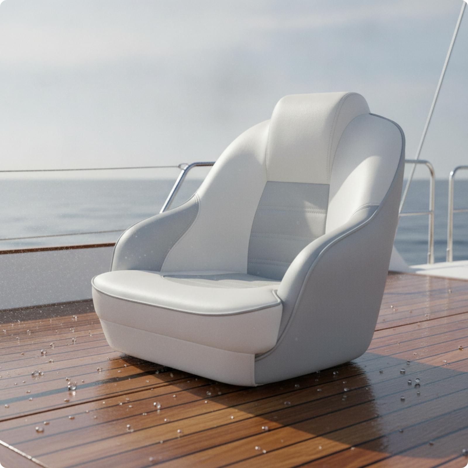 Fishing Boat Seat - Siège de capitaine marin à dossier